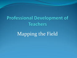 Professional Development of Teachers