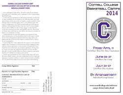 Cornell College Basketball Camps