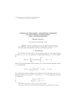 A proof of the Hardy-Littlewood theorem on fractional integration and
