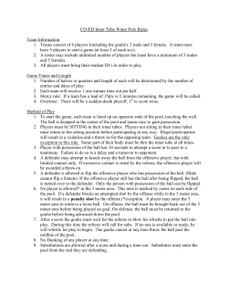 CO-ED Inner Tube Water Polo Rules Team Information