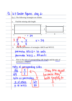 The following rectangles are similar. a. Find the missing side length