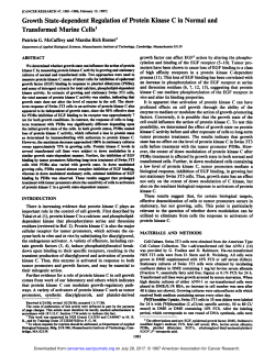 Growth State-dependent Regulation of Protein