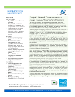 Proliphix Network Thermostats reduce energy costs and boost net