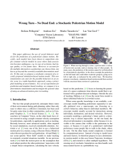 Wrong Turn &ndash; No Dead End: a Stochastic Pedestrian Motion Model