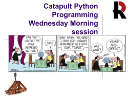 Catapult Python Programming Friday Morning Session - Rose