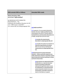 ESSA amends IDEA as follows: Amended IDEA reads: