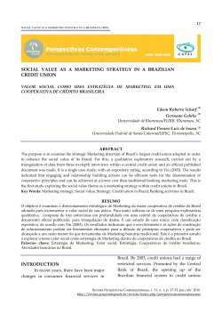 social value as a marketing strategy in a brazilian credit union