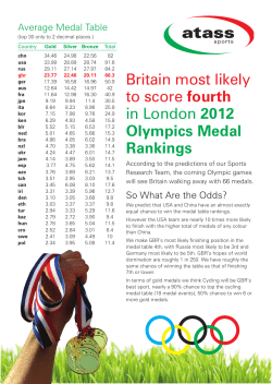Britain most likely to score fourth in London 2012