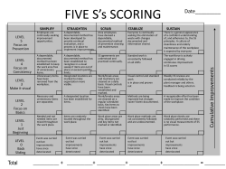 FIVE S*s SCORING