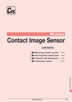 Short form catalog : Contact Image Sensor
