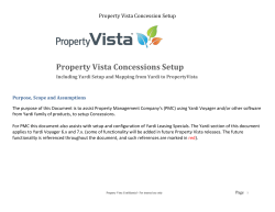 Property Vista Concession Setup