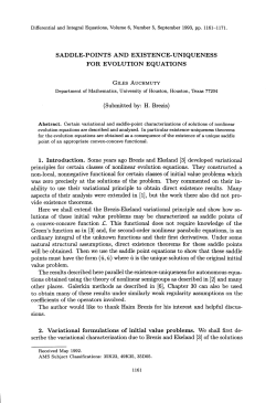 SADDLE-POINTS AND EXISTENCE