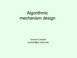 algorithmic mechanism design