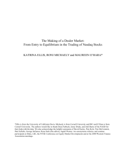 Making of a Dealer Market-Nov 10 20011