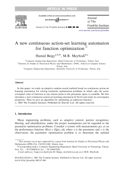 A new continuous action-set learning automaton for function
