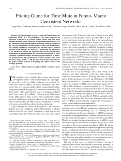 Pricing Game for Time Mute in Femto&ndash;Macro