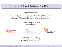 tlaps: A Proof Assistant for [+]