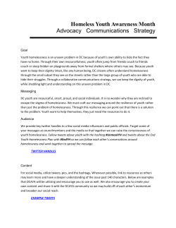 Homeless Youth Awareness Month Social Media Strategy