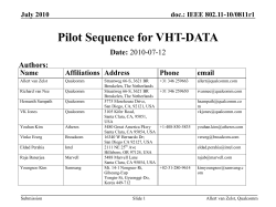 Pilot Sequence for VHT-DATA