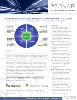 Maximize the value of your MongoDB Investment with JSON Studio
