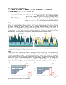 flexible demand as a key factor for cost efficient renewable energy