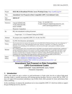 2.1 FEC Encoding based on LDPC-CC