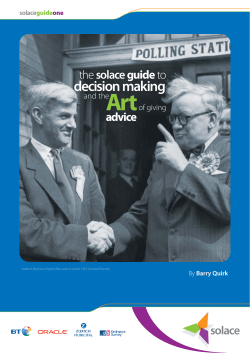 3051 Decision Making and the art of giving