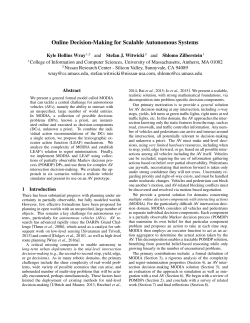 Online Decision-Making for Scalable Autonomous Systems