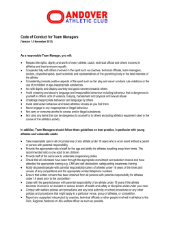 AAC Team Managers Code of Conduct
