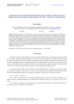 DOC - Lithuanian Journal of Statistics