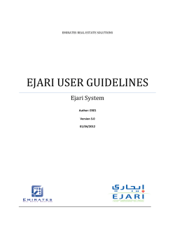 EJARI USER GUIDELINES