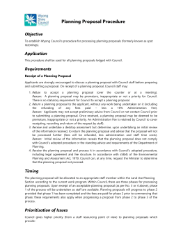 Planning Proposal Procedure