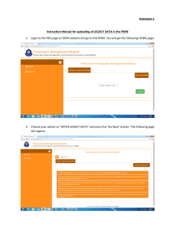 Annexure 1(Step-bystep guide for uploading of legacy data)