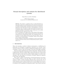 Formal description and analysis for distributed systems