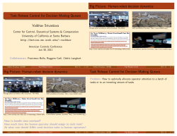Task Release Control for Decision Making Queues Vaibhav