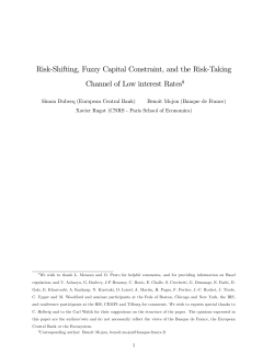 Risk%Shifting, Fuzzy Capital Constraint, and the Risk