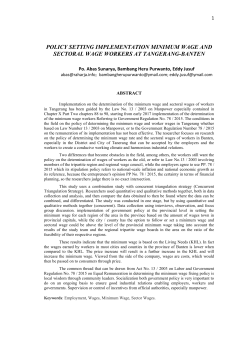 policy setting implementation minimum wage and