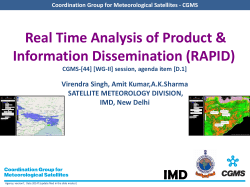 Coordination Group for Meteorological Satellites - CGMS
