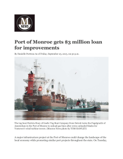 Port of Monroe gets $3 million loan for improvements
