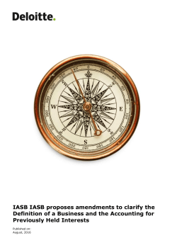 IASB IASB proposes amendments to clarify the Definition