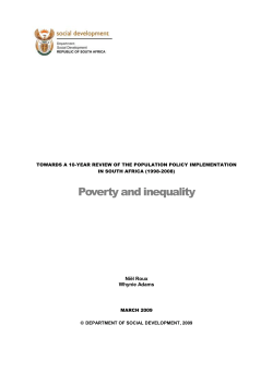 population policy implementation - The Population Policy of South