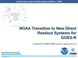 CGMS Transitioning HRIT/EMWIN from GOES NOP to