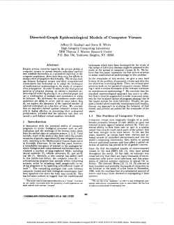 Directed-graph epidemiological models of computer