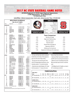 2017 nc state baseball game notes