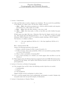 Practice Problems Cryptography and Network Security