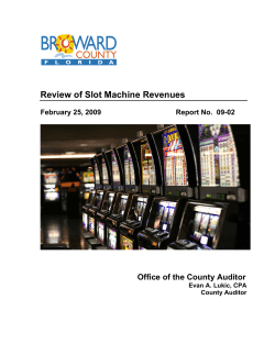 Review of Slot Machine Revenues