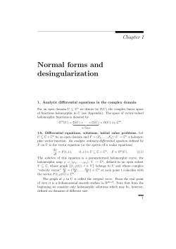 Normal forms and desingularization