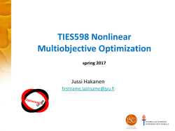 Introduction to multiobjective optimization