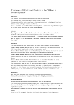 Examples of Rhetorical Devices in the &ldquo;I Have a Dream Speech&rdquo;