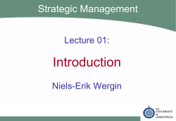Lecture 01: Introduction Niels